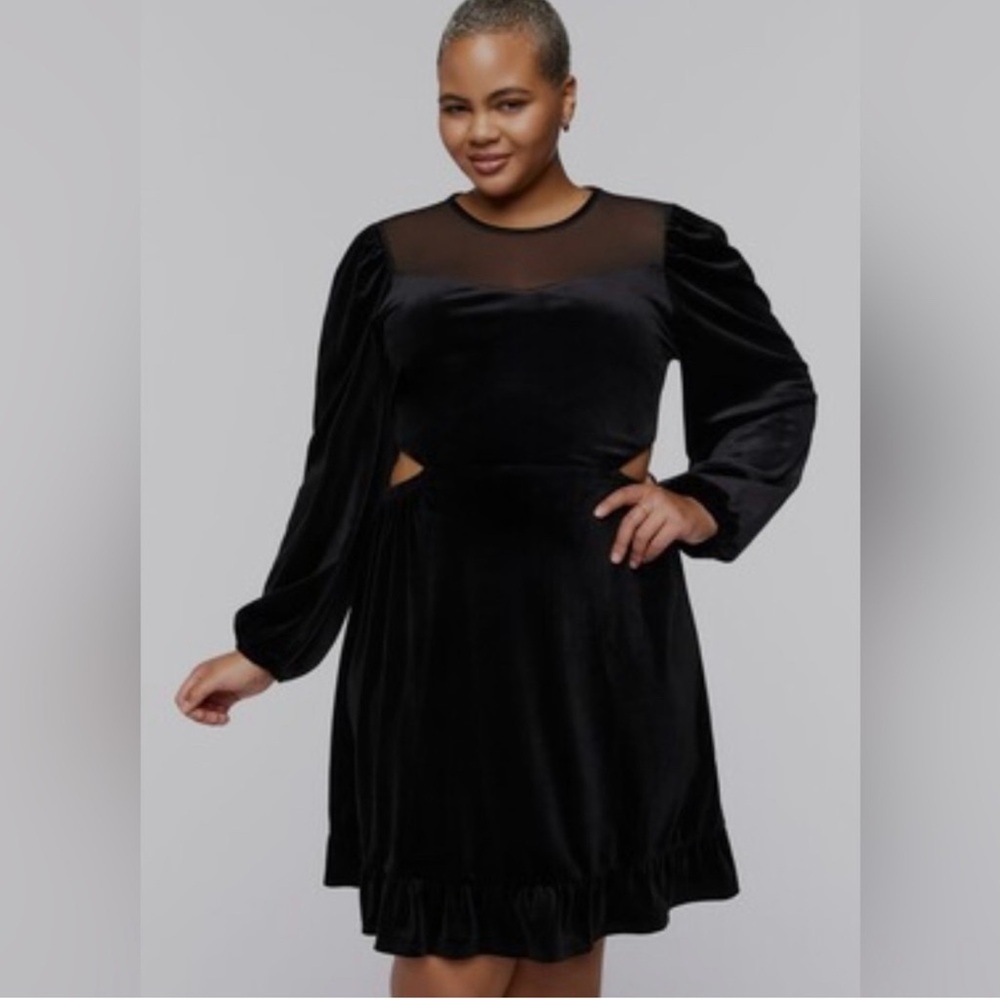 VELVET EFFECT DRESS